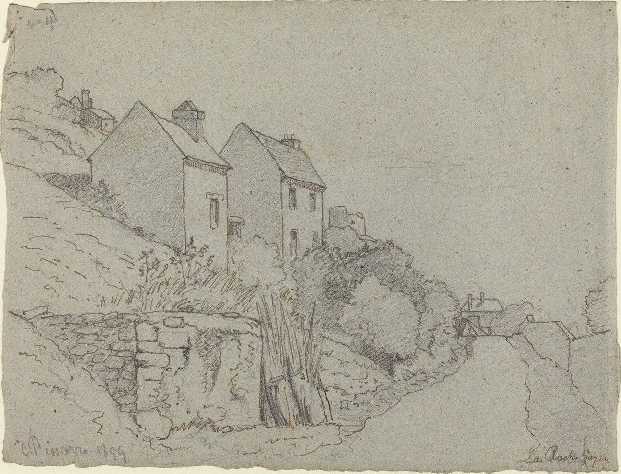 Houses by a Road by Camille Pissarro