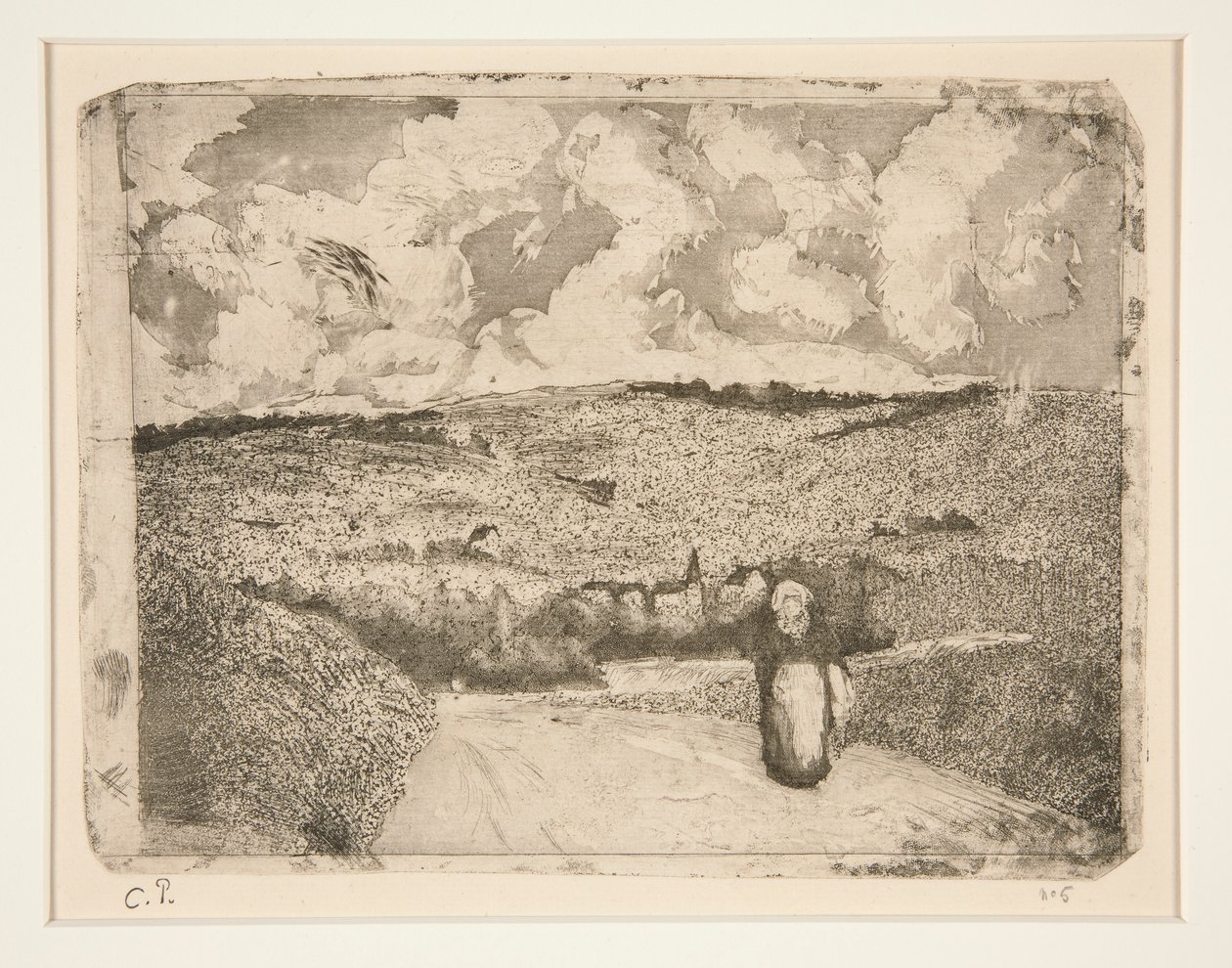 The Woman on the Road by Camille Pissarro