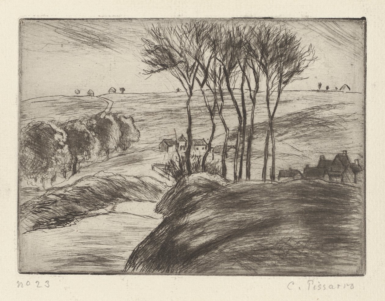 Landscape at Osny by Camille Pissarro