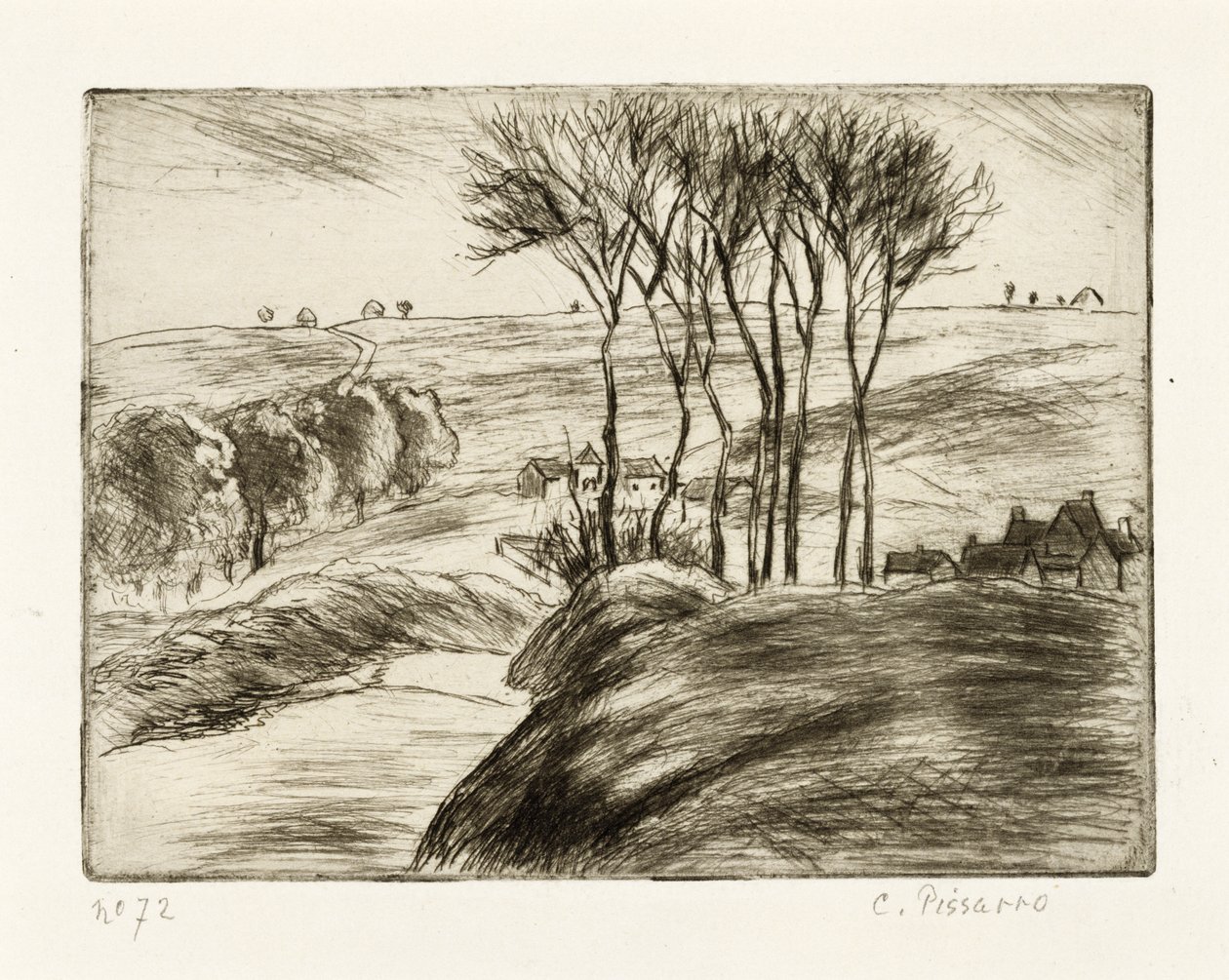 Landscape at Osny by Camille Jacob Pissarro
