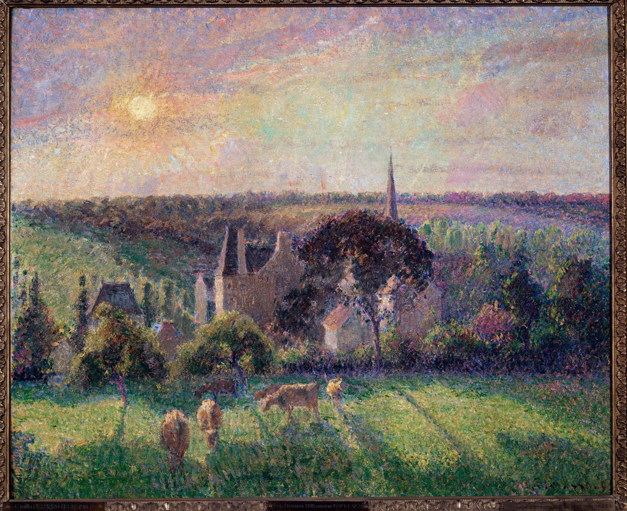 Landscape at Eragny, Church and Farm by Camille Jacob Pissarro
