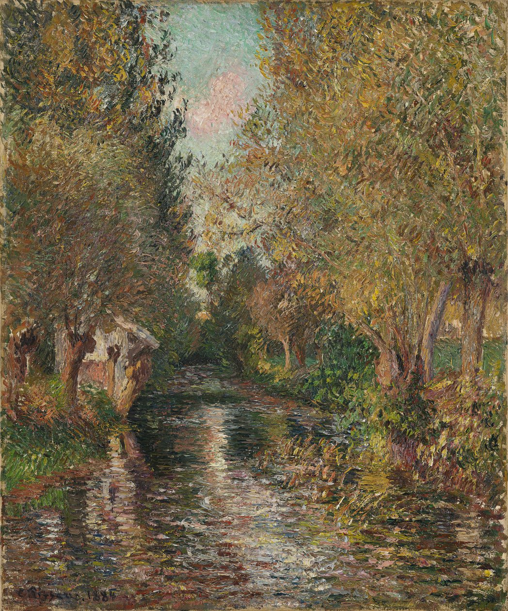 The Washhouse of Bazincourt by Camille Pissarro