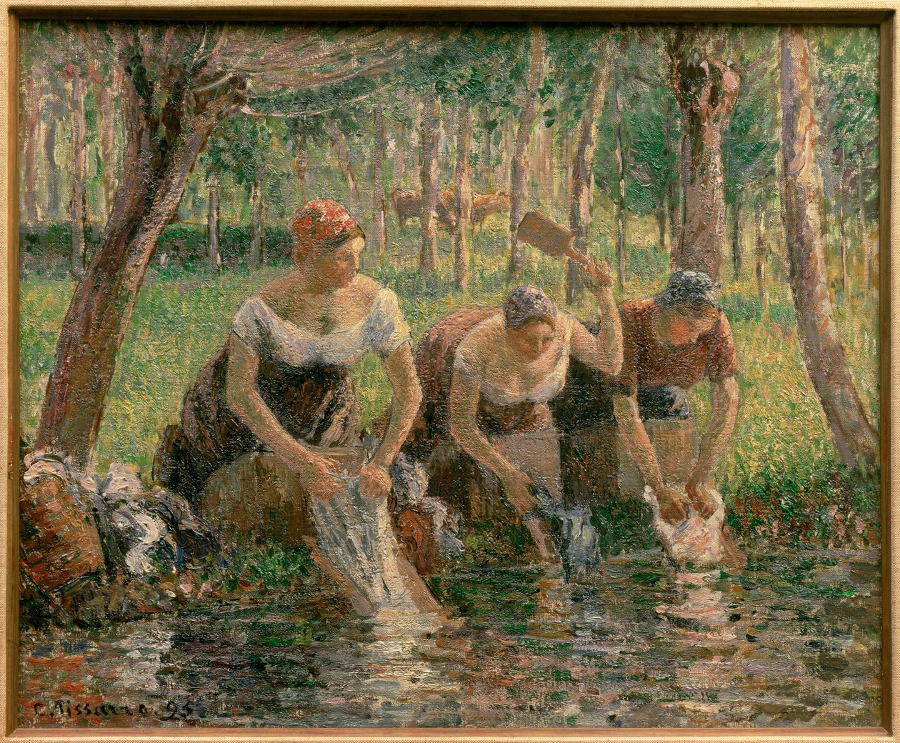 The Washerwomen by Camille Pissarro