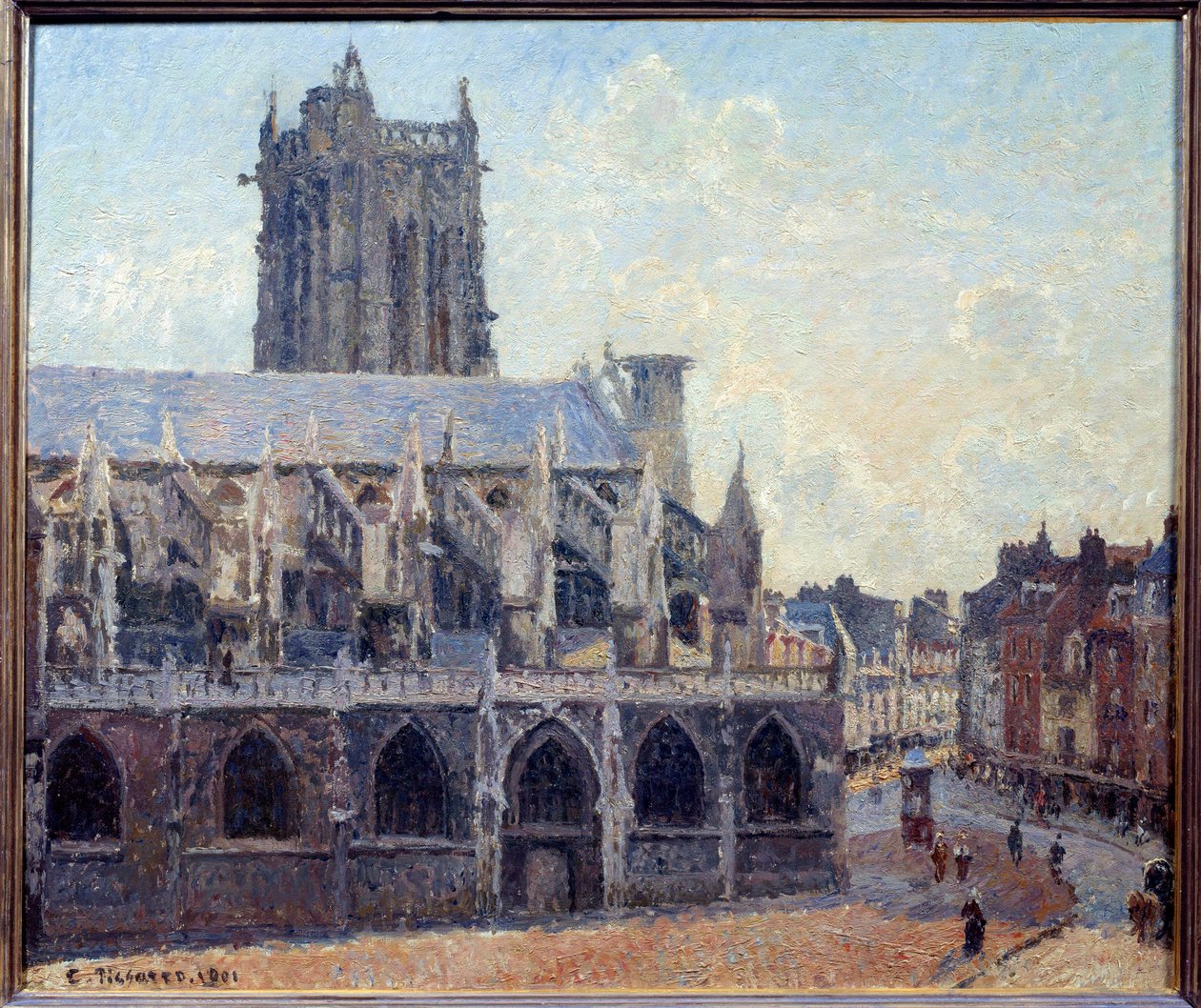 The Church Saint Jacques in Dieppe by Camille Jacob Pissarro