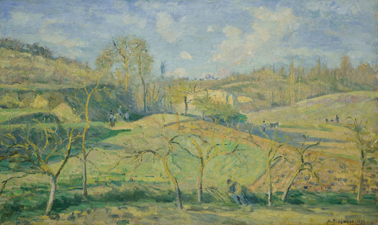 March Sun, Pontoise by Camille Pissarro