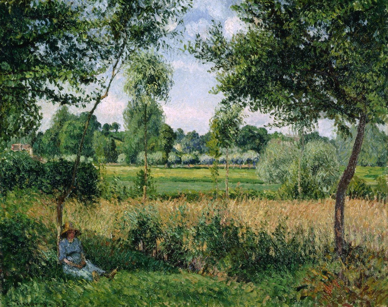 Morning Sunlight Effect, Éragny by Camille Pissarro