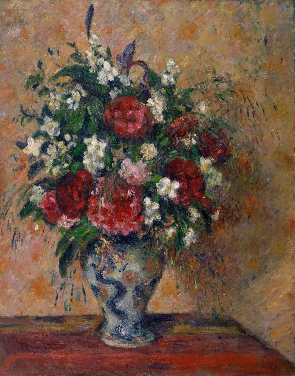 Still Life with Peonies and Mock Orange by Camille Pissarro
