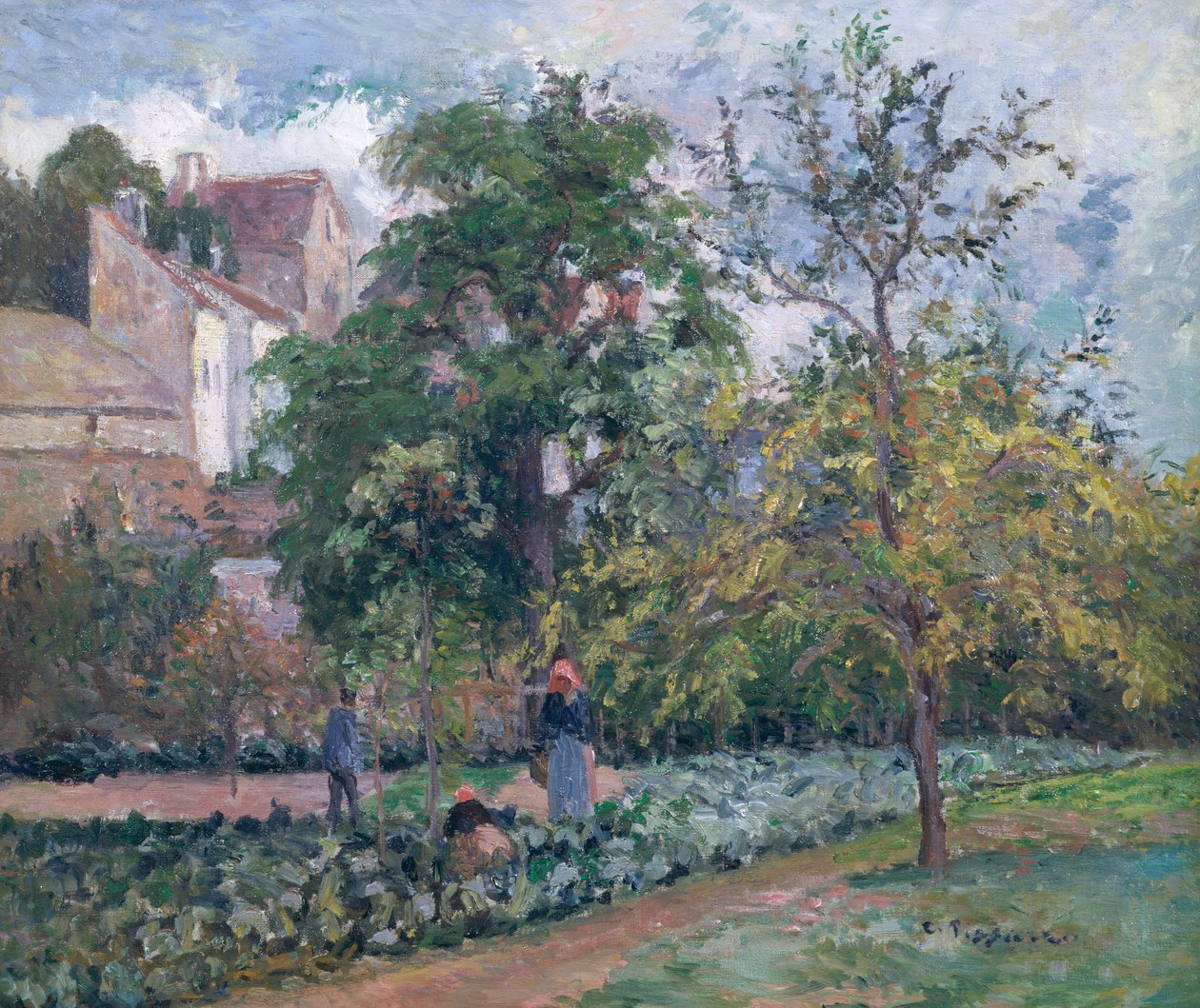 Orchard at Maubisson, Pontoise by Camille Jacob Pissarro