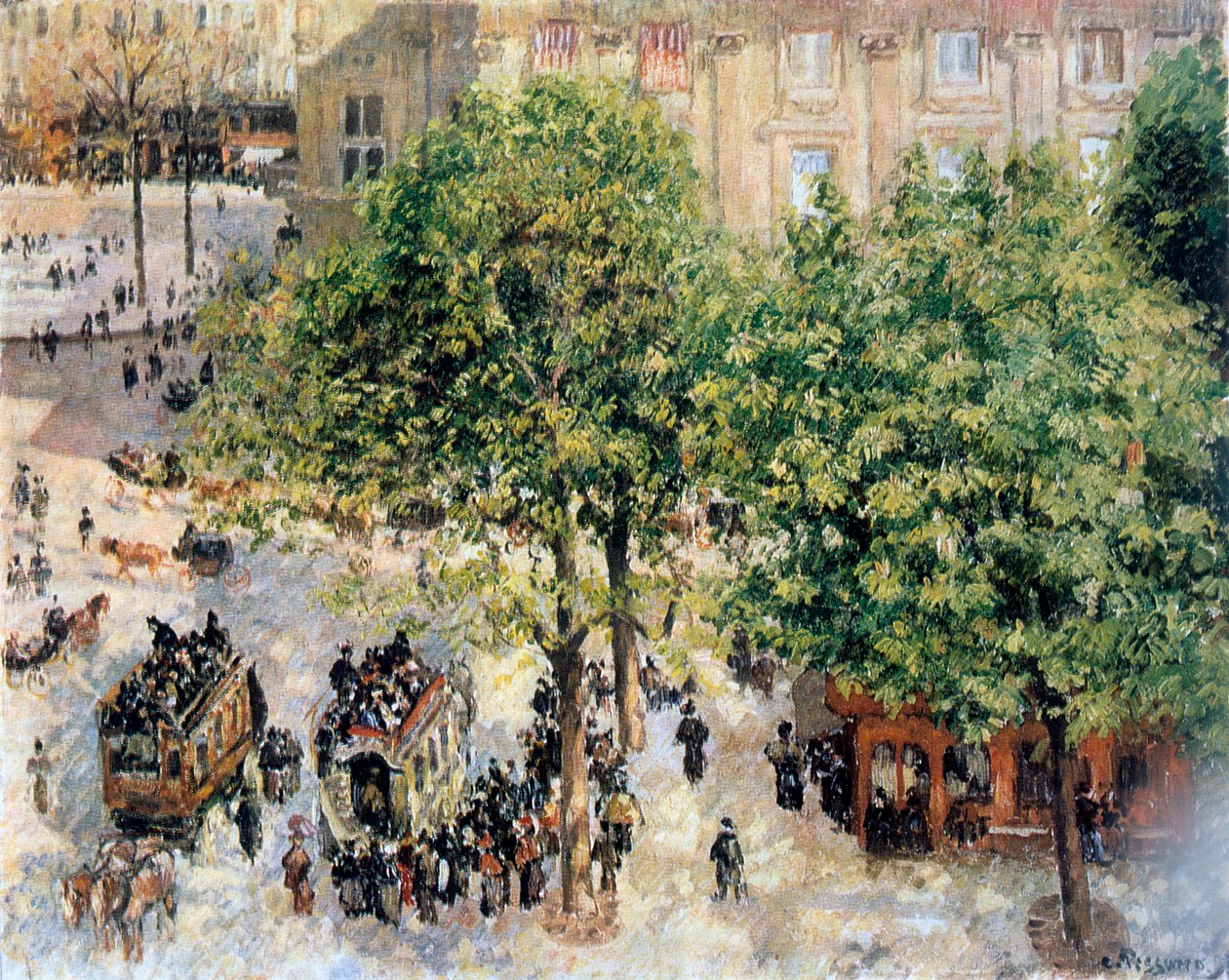 Place du Theatre-Francais, Spring by Camille Jacob Pissarro