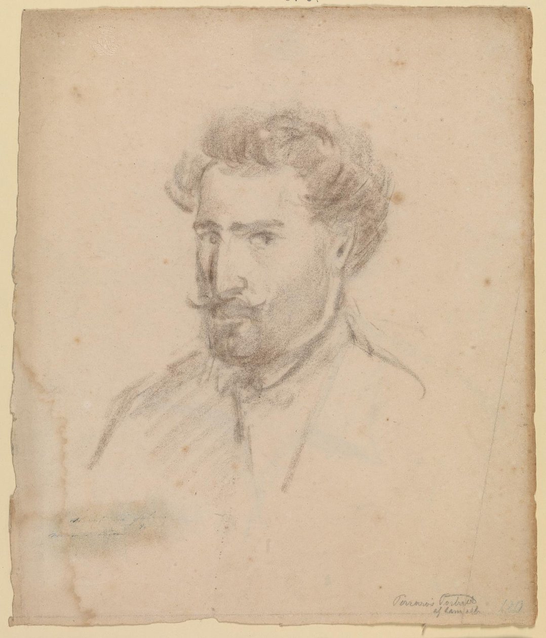 Self-Portrait, three-quarter profile to the left (Caracas (?) 1853/54) by Camille Pissarro