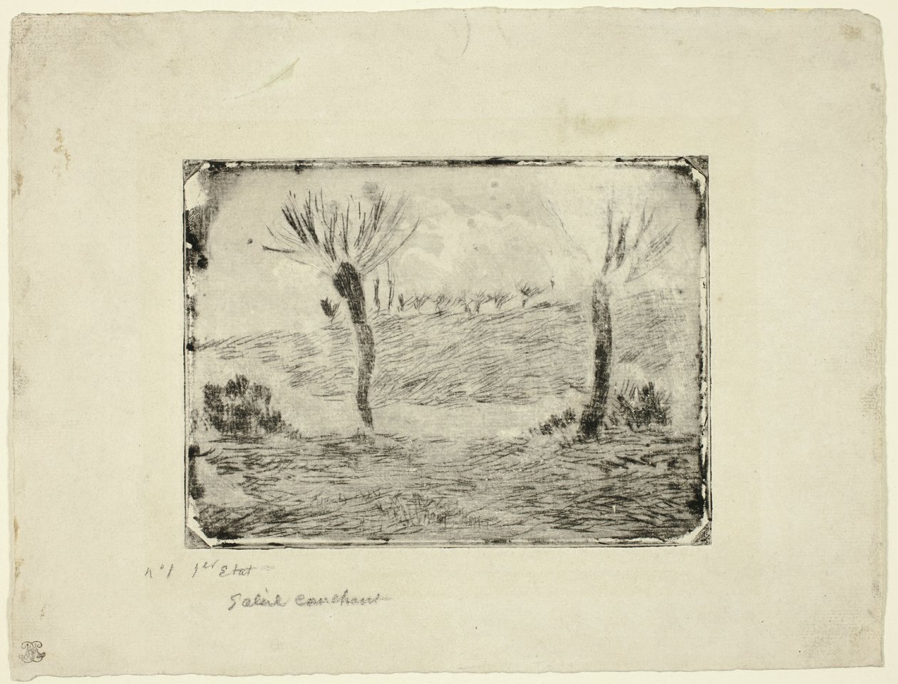 Setting Sun by Camille Pissarro