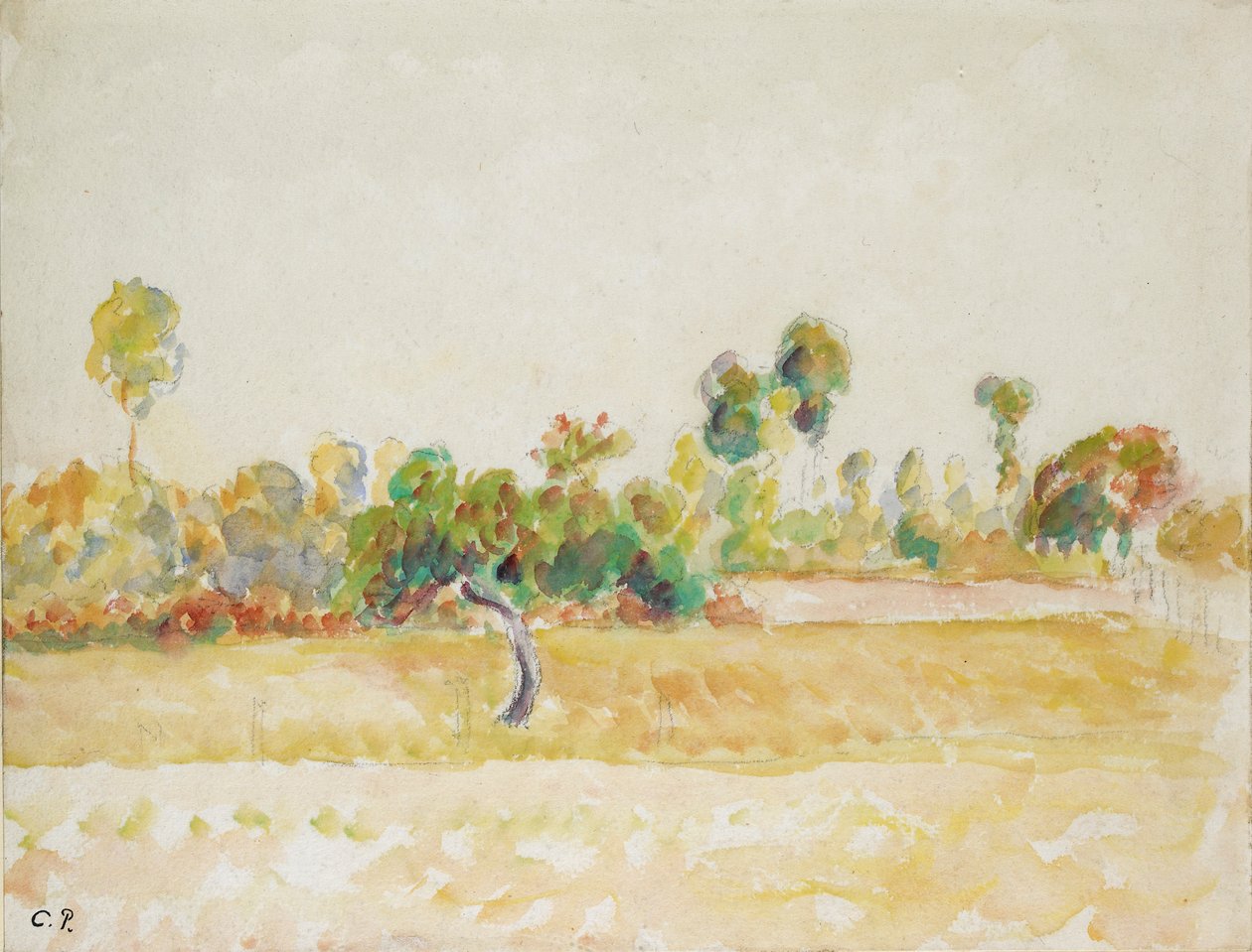 Study of the Orchard at Eragny-sur-Epte, Seen from the Artist
