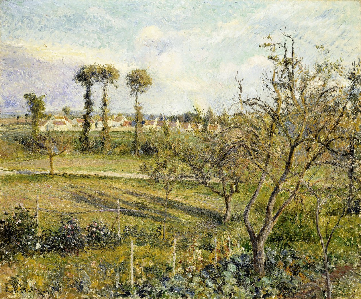 Sunset at Valhermeil, near Pontoise by Camille Jacob Pissarro