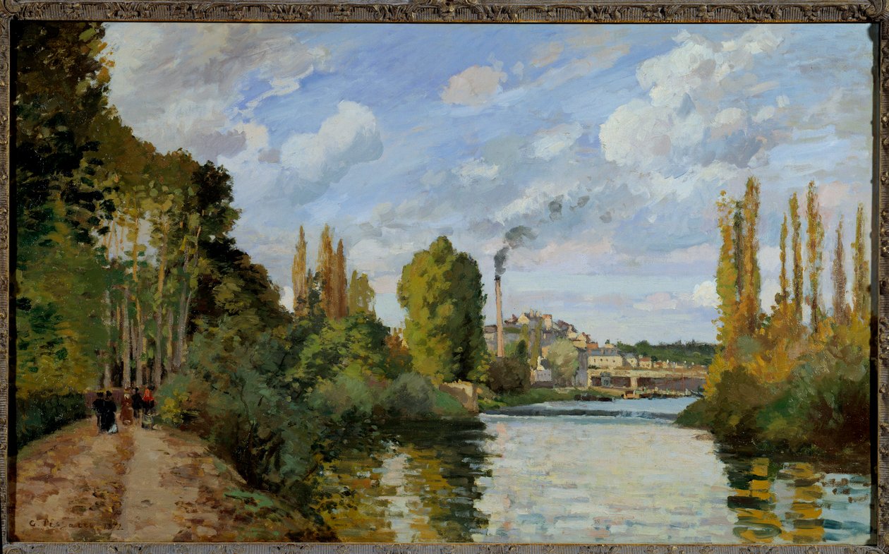 The Banks of the Oise in Pontoise by Camille Jacob Pissarro