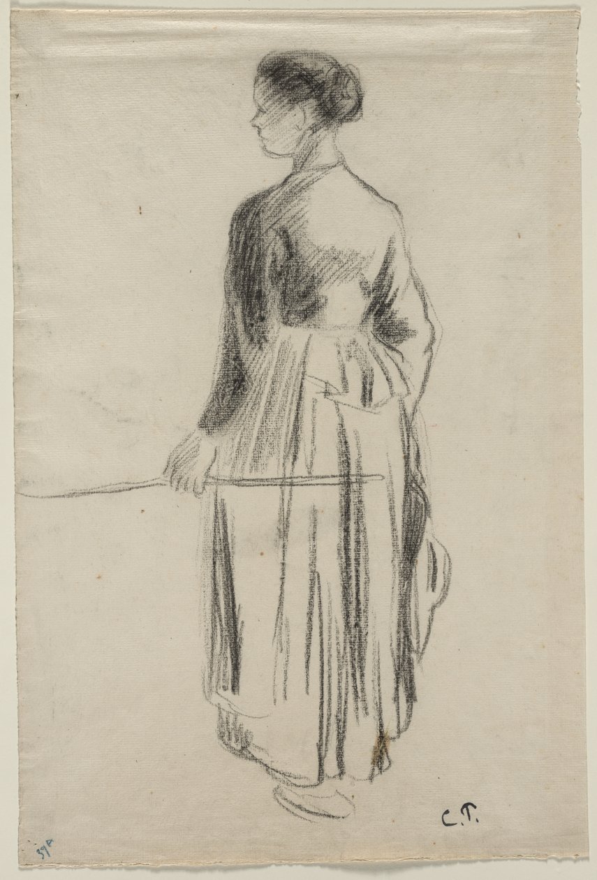 The Cowherdess, Eragny by Camille Pissarro