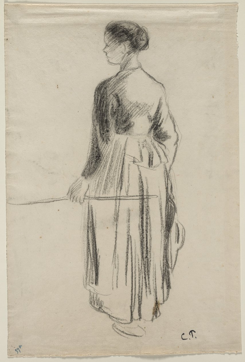 The Cowherdess, Eragny by Camille Pissarro