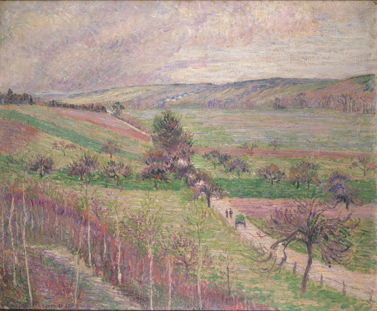 The Thierceville Road, Early Spring by Camille Pissarro
