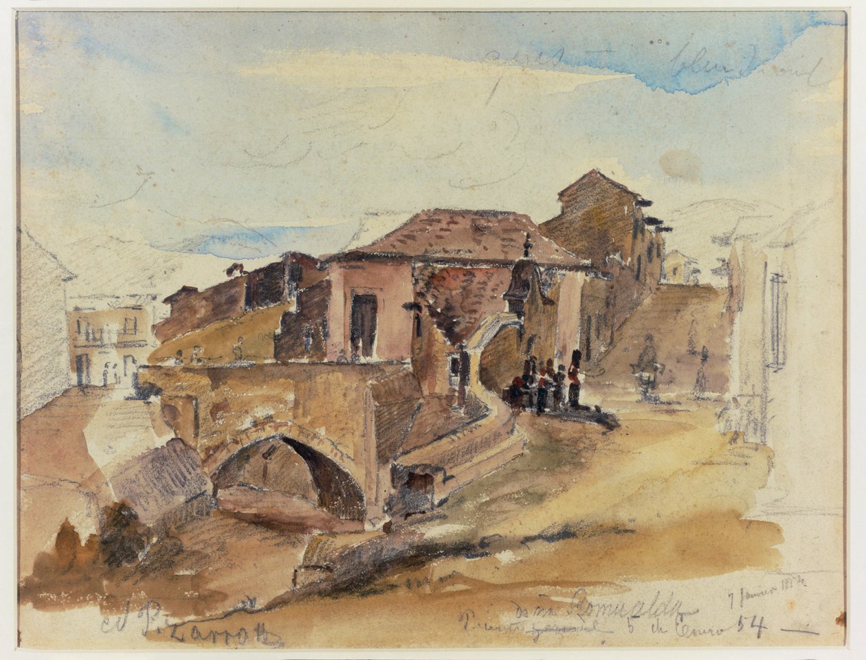The Bridge of Dona Romualda Caracas, Venezuela 1854 by Camille Pissarro