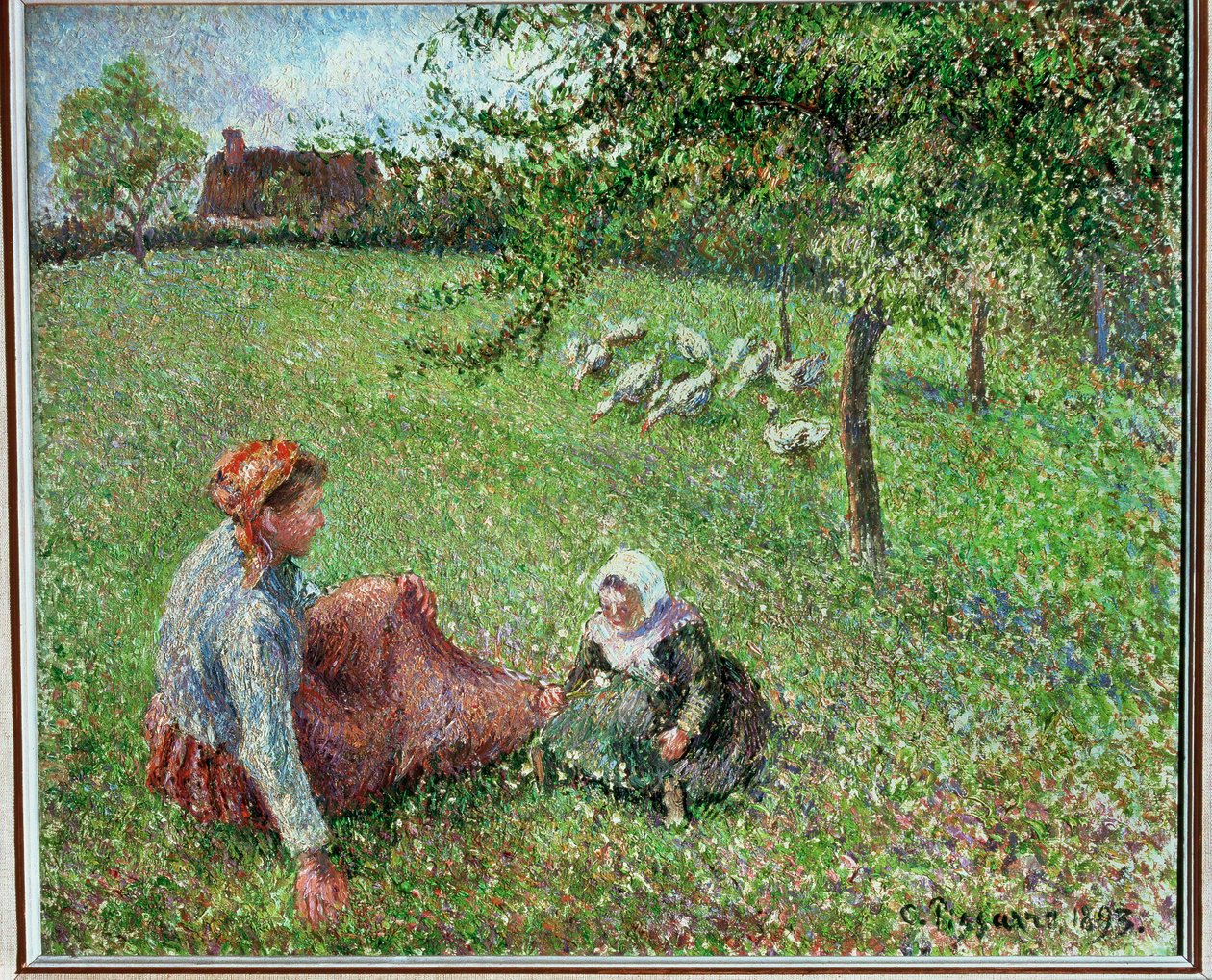 The Geese Pasture by Camille Pissarro