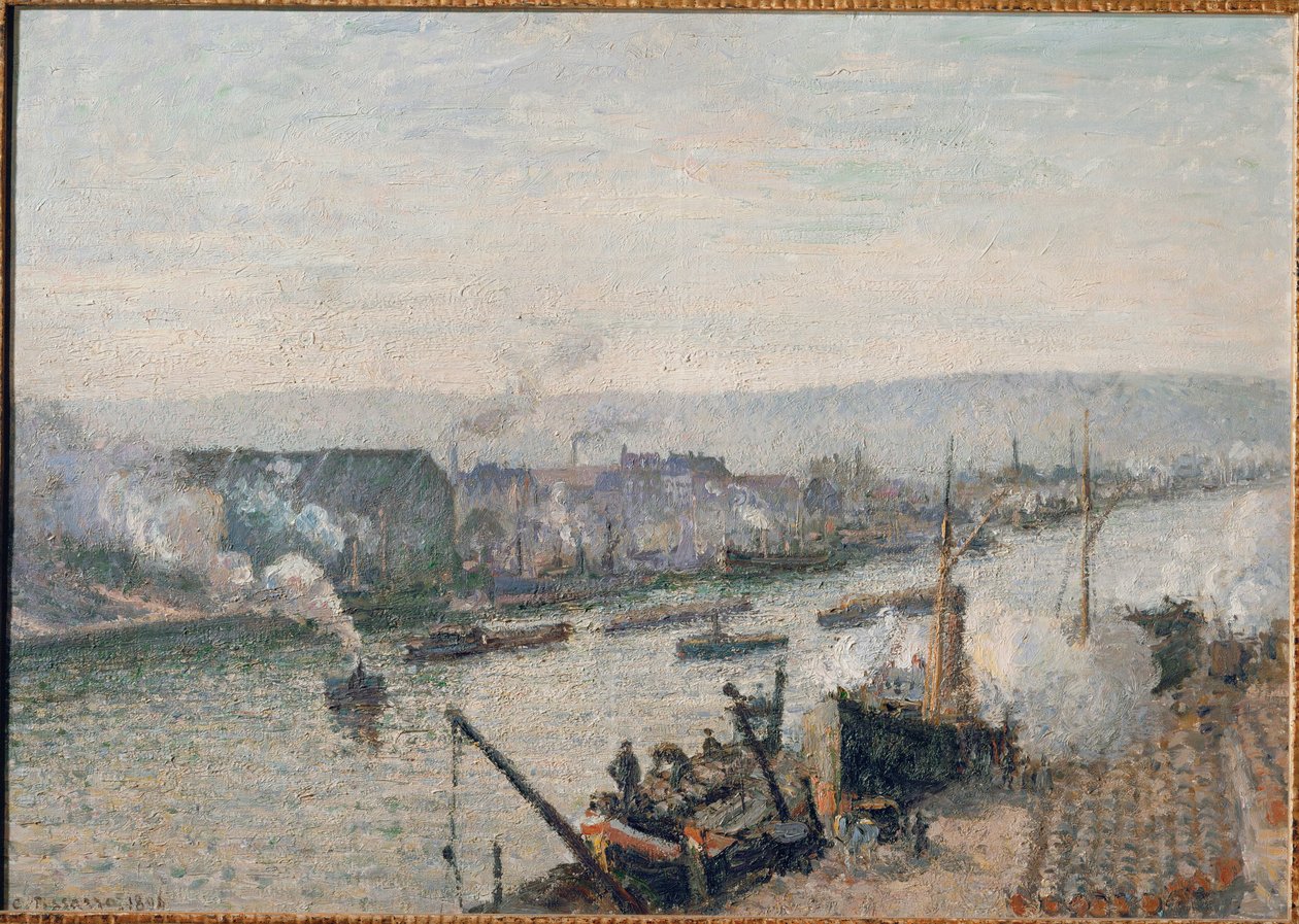 The Port of Rouen by Camille Pissarro: Buy fine art prints