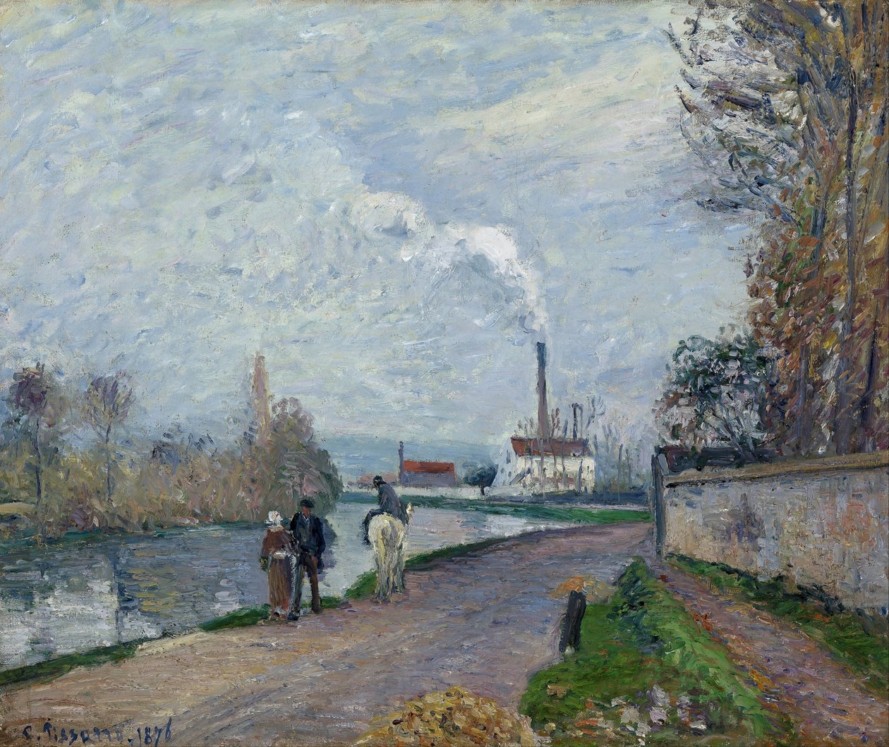The River Oise at Pontoise by Camille Pissarro