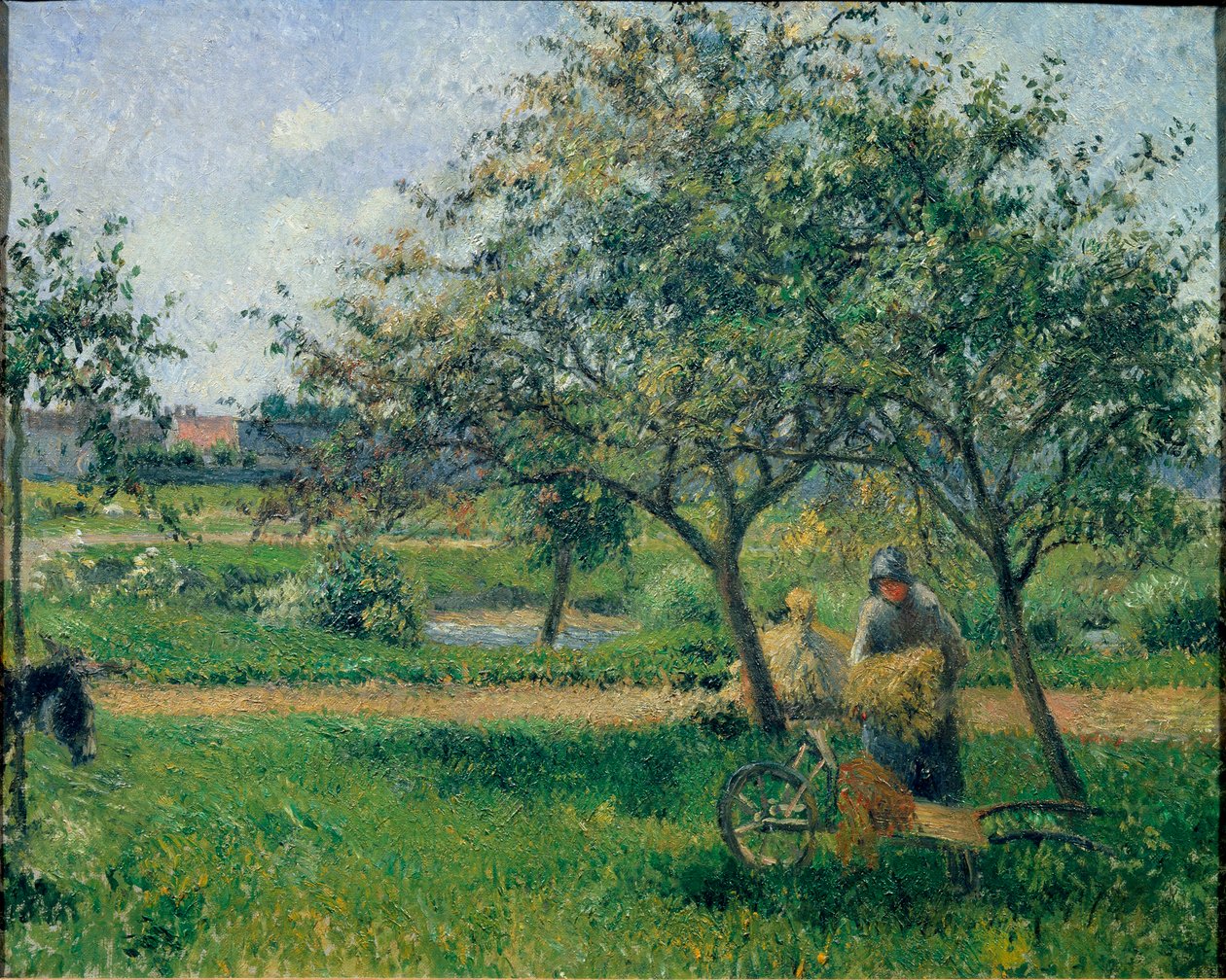 The Wheelbarrow, Orchard, ca 1881 by Camille Jacob Pissarro