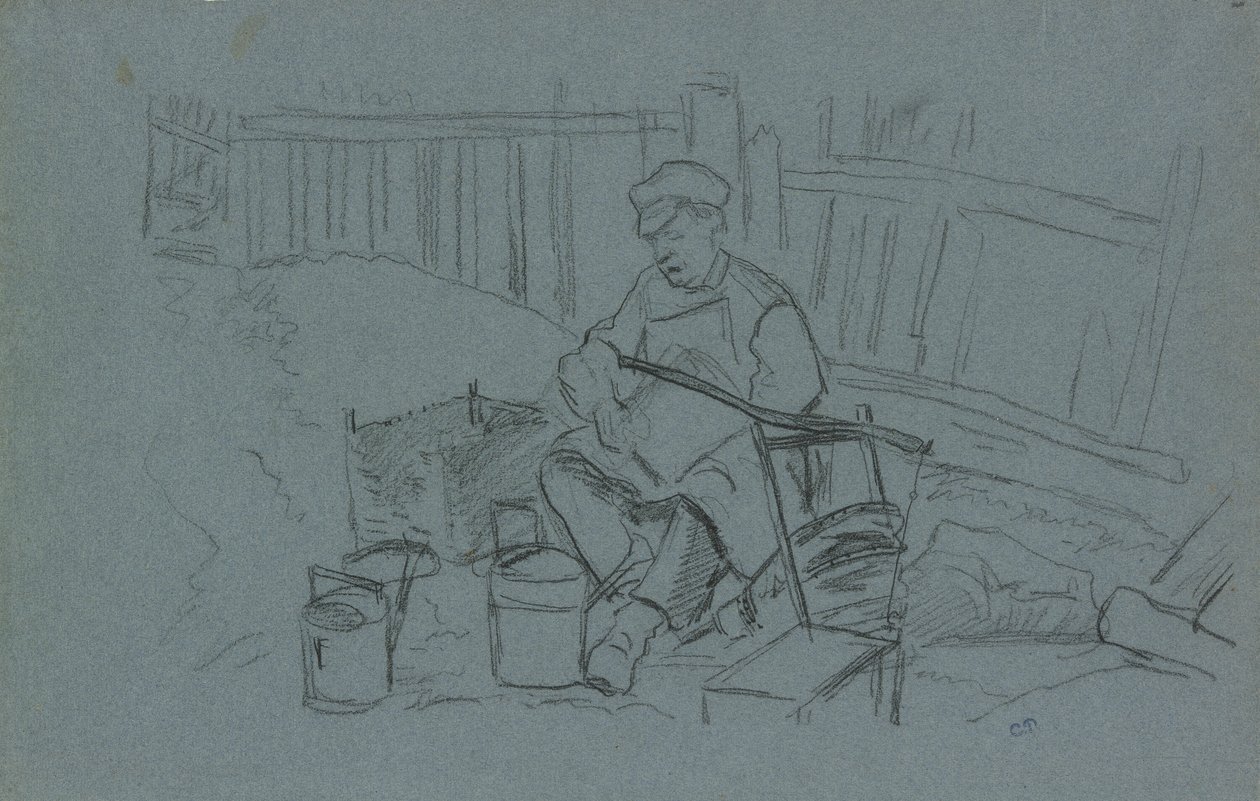 Tinker with His Tools by Camille Pissarro
