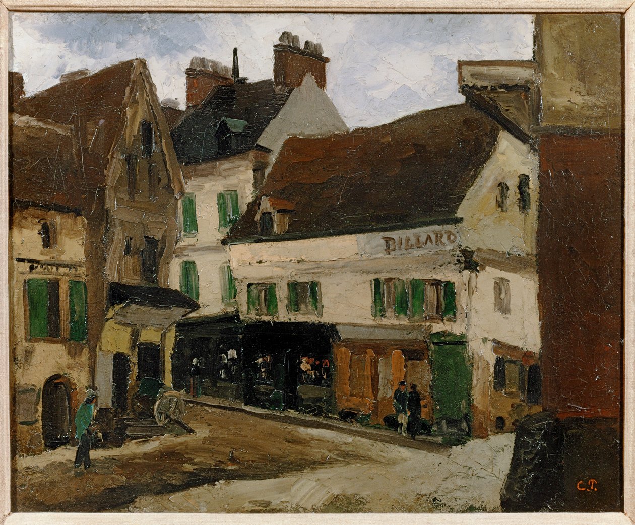 Townsquare in La Roche-Guyon by Camille Pissarro