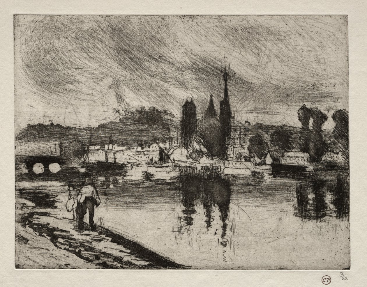 View of Rouen by Camille Pissarro