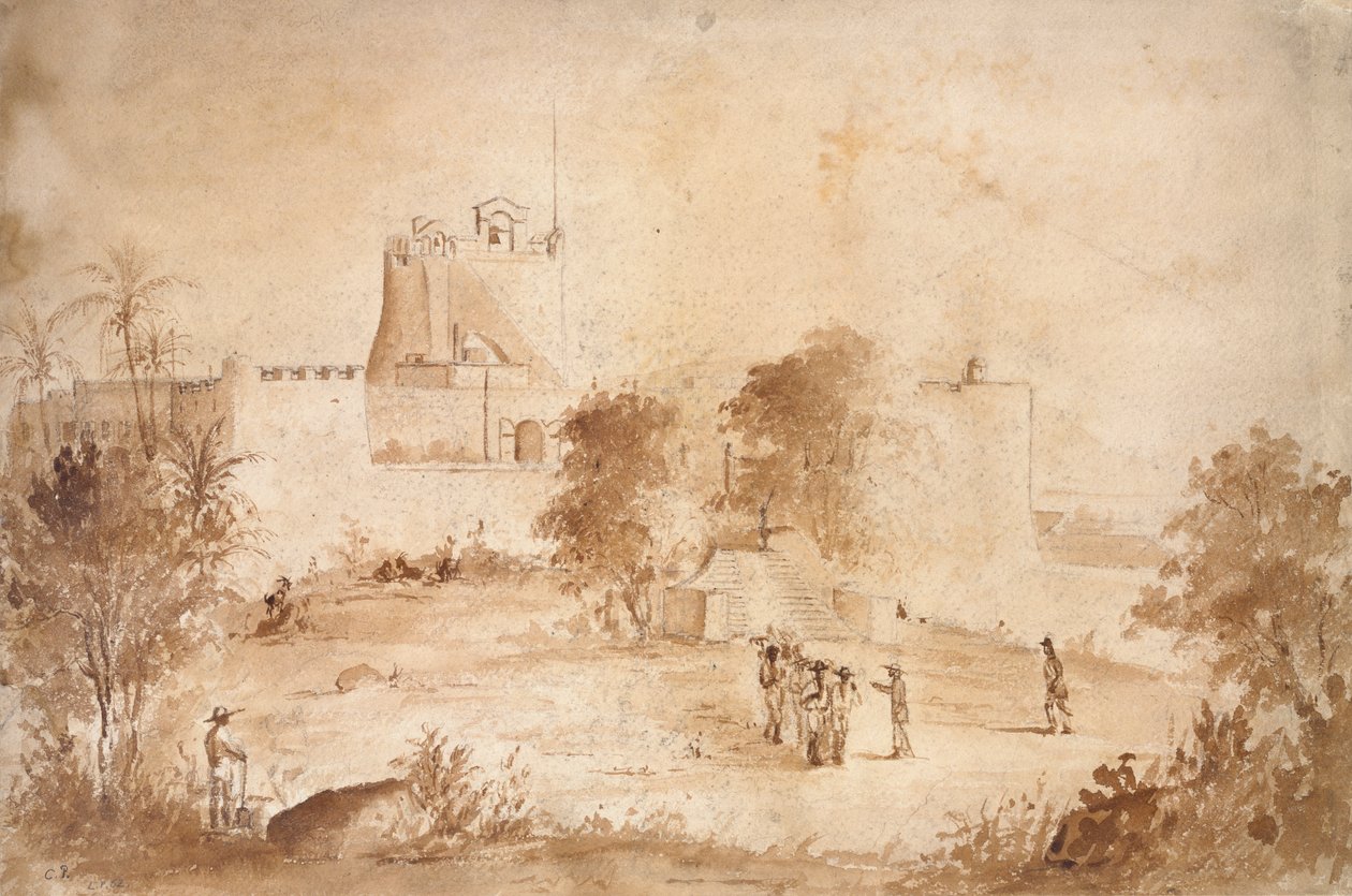 View of a Military Fortress, Christiansfort, Charlotte Amalie, St Thomas, West Indies by Camille Pissarro