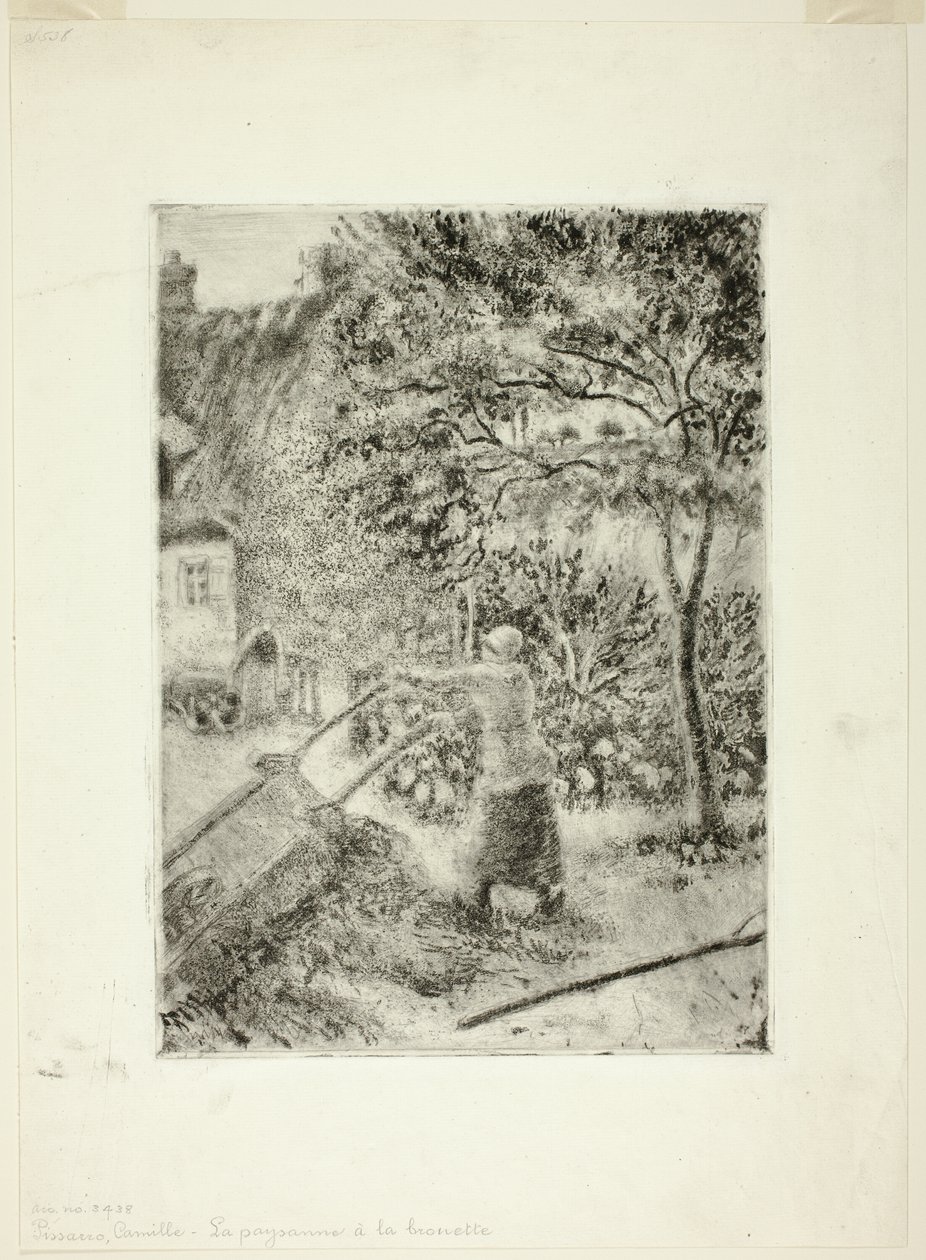 Woman Emptying a Wheelbarrow by Camille Pissarro