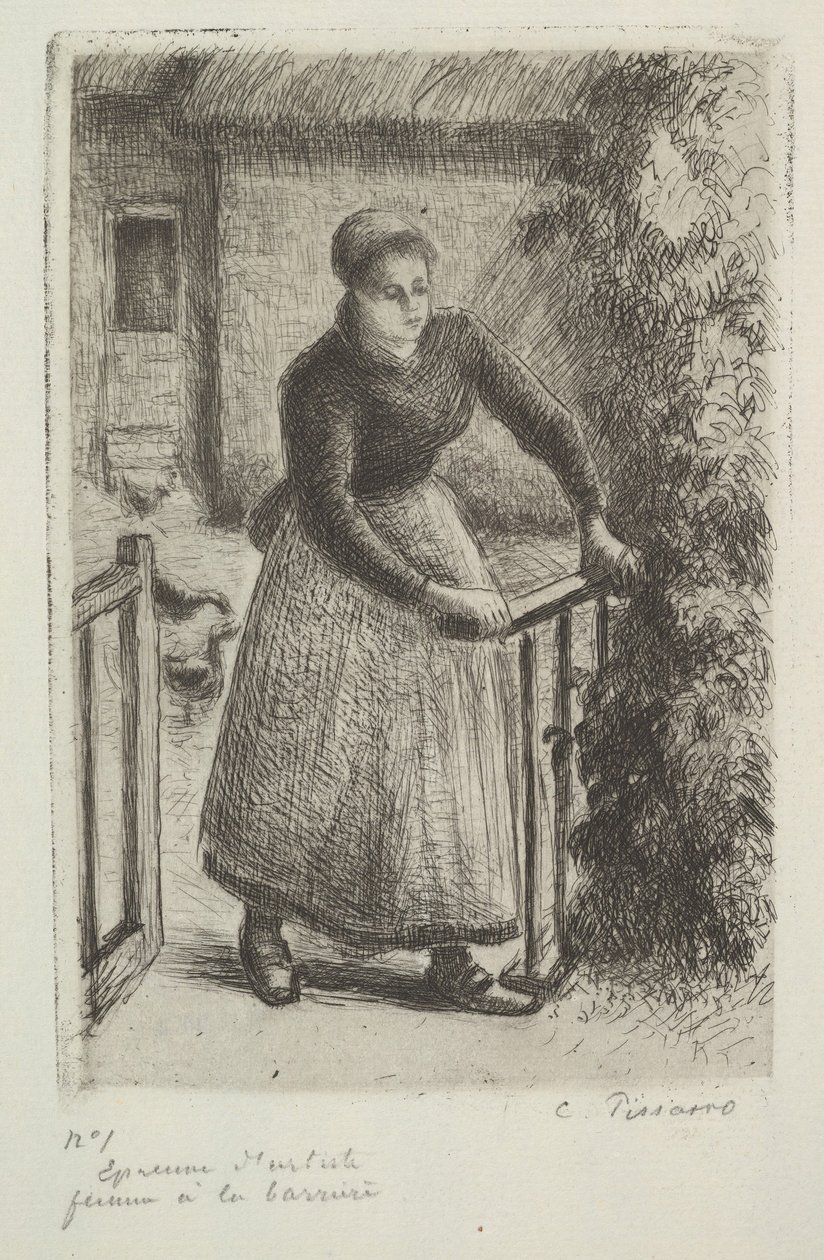 Woman at the Gate by Camille Jacob Pissarro