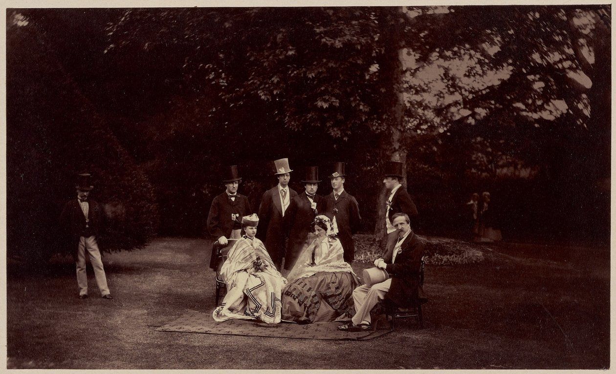 Group of Their Royal Highnesses: Princess Clementine de Saxe Cobourg Gotha, Her Sons and Daughter, the Duke d
