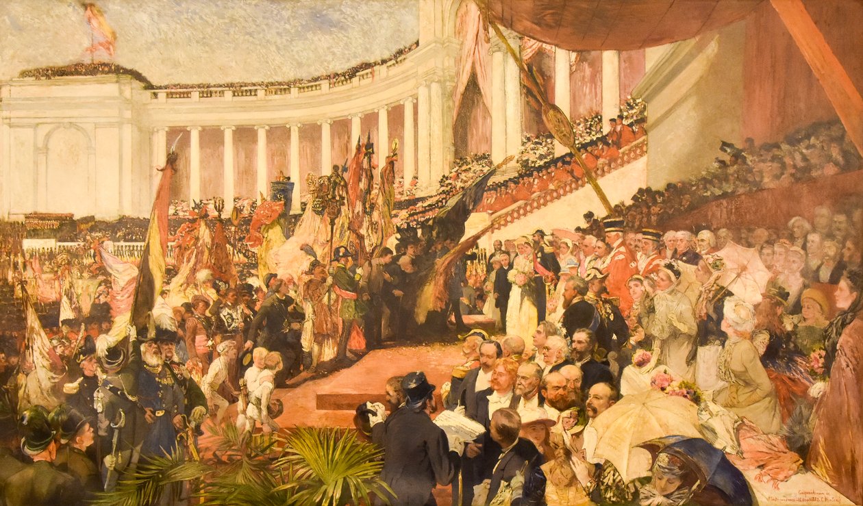 The Patriotic Celebration of the Fiftieth Anniversary of Belgian Independence by Camille Van Camp