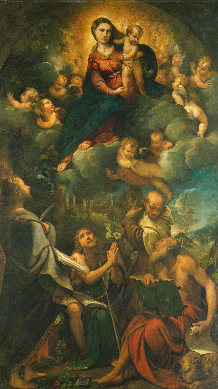 Madonna in Glory, or Madonna with Child and Saints by Camillo Boccaccino