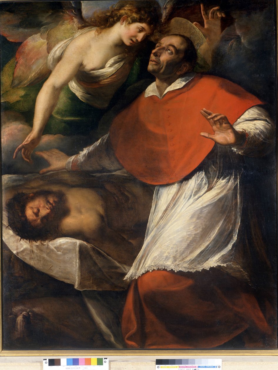 Saint Charles Borromeo Observes the Dead Christ by Camillo Procaccini