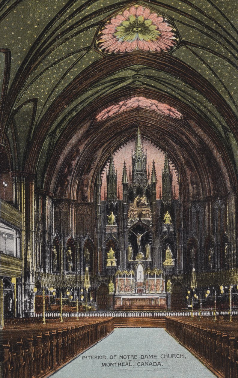 Interior of Notre Dame Church, Montreal, Canada by Canadian Photographer
