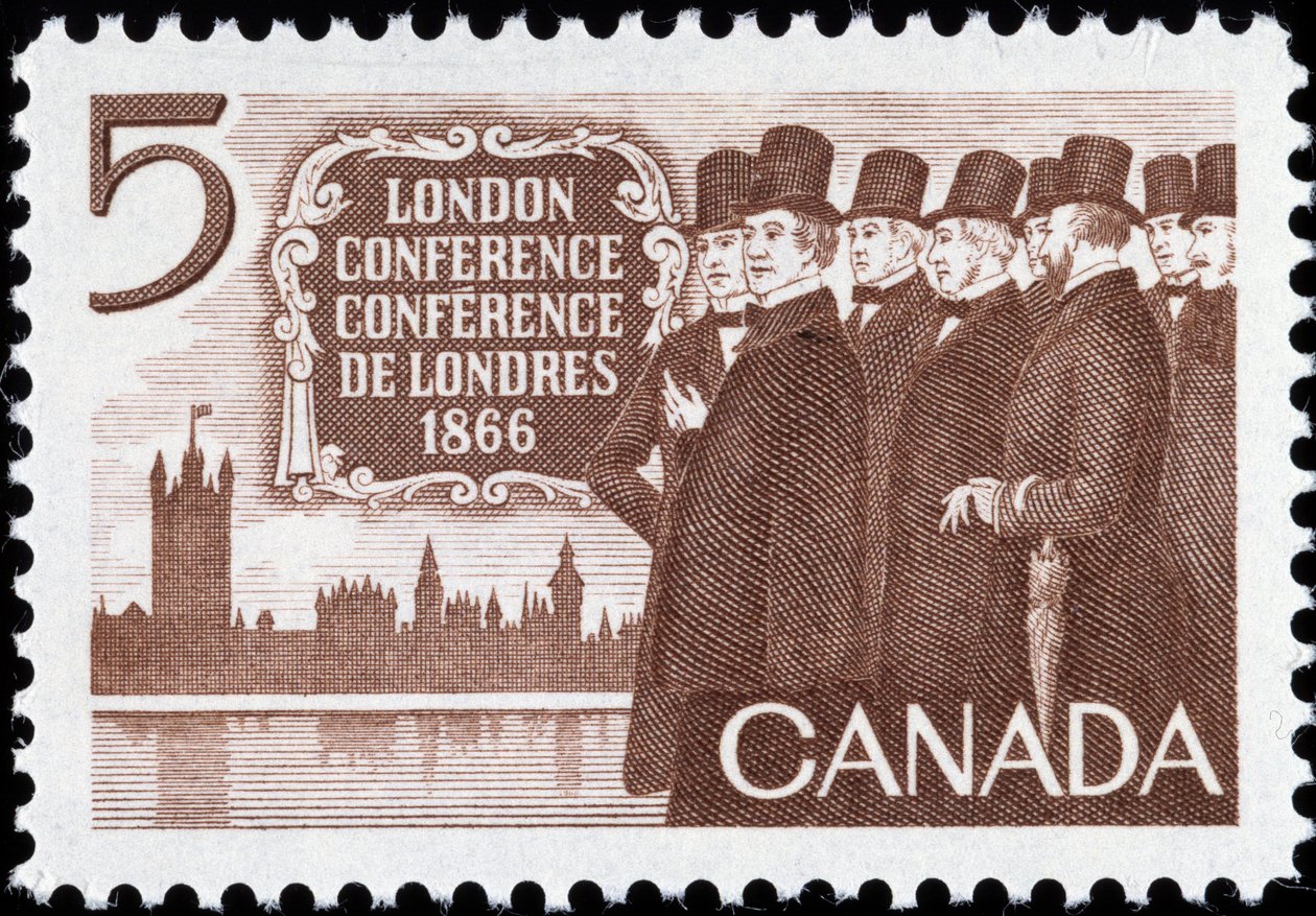 Canadian stamp on the London Conference by Canadian School