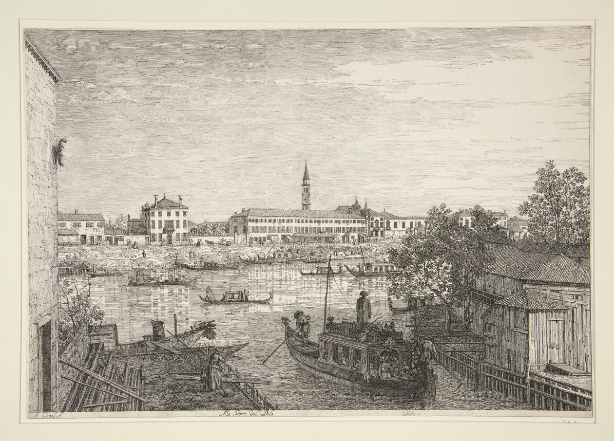 At the Locks of Dolo, from the Series Vedute (Views) by Canaletto (Giovanni Antonio Canal)