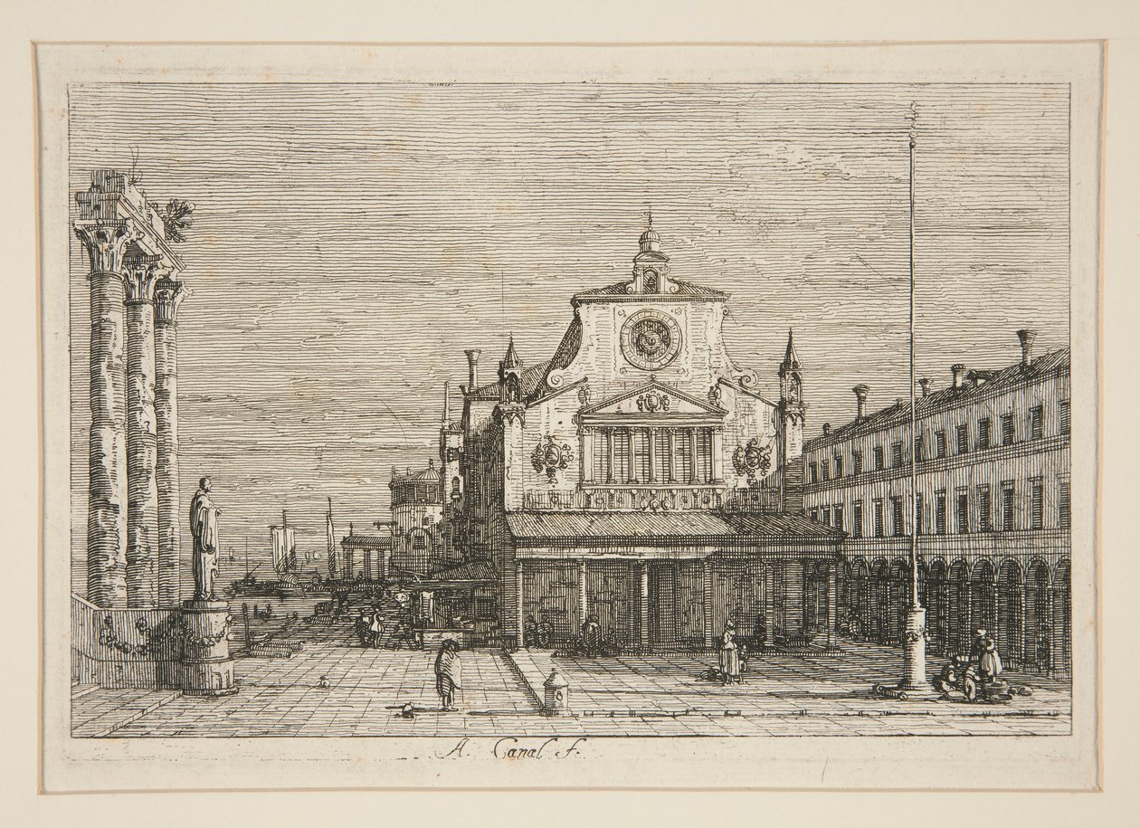 Imaginary View of S. Giacomo di Rialto (Series: Vedute) by Canaletto (Giovanni Antonio Canal)
