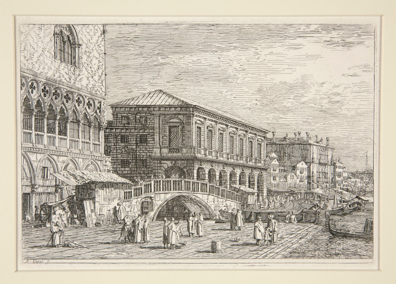 The Prison, Venice, from the series Vedute (Views) by Canaletto (Giovanni Antonio Canal)