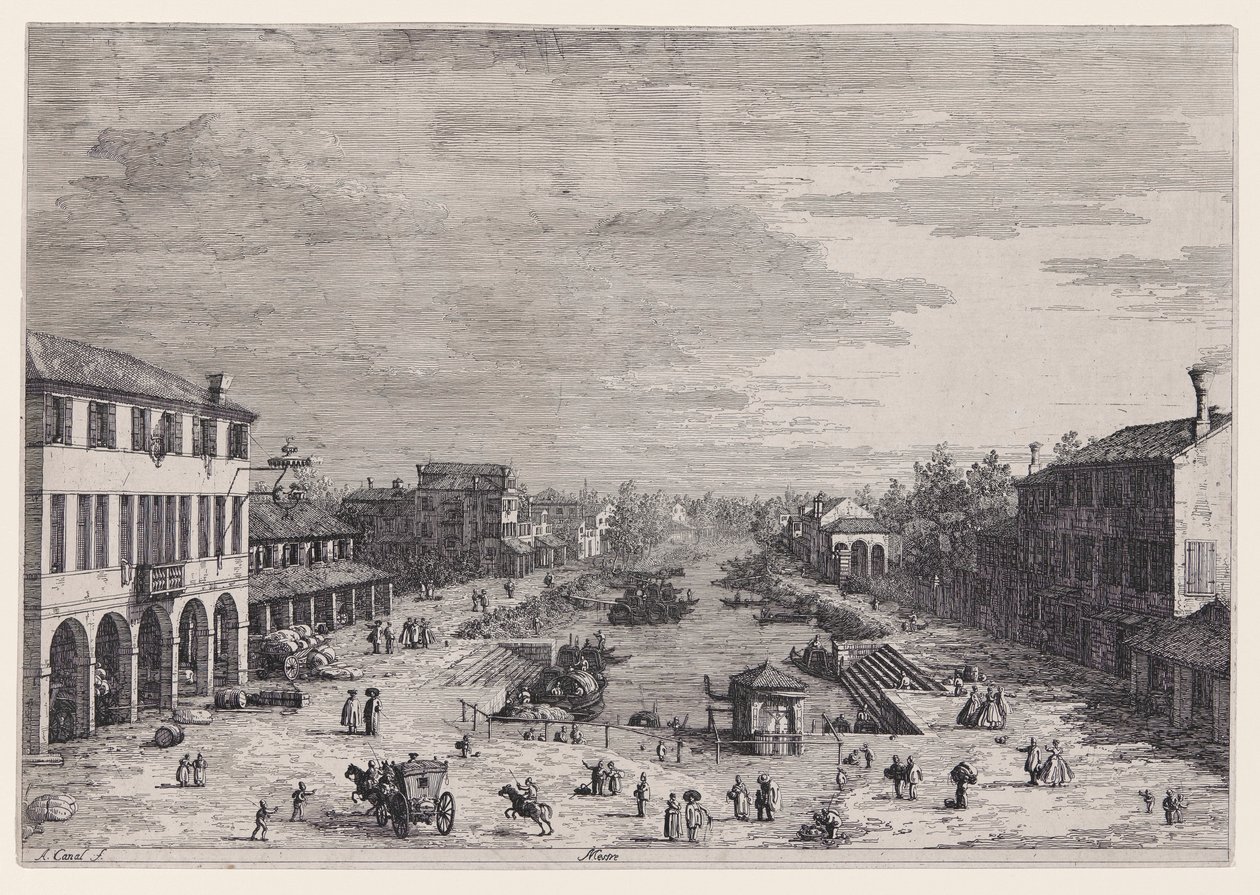 Mestre, from the series Vedute (Views) by Canaletto (Giovanni Antonio Canal)