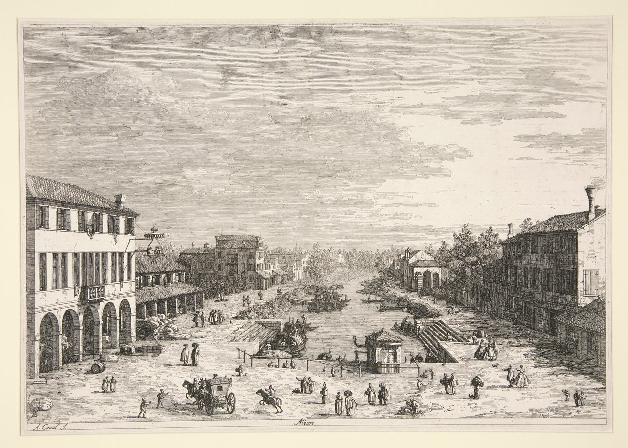 Mestre, from the series Vedute (Views) by Canaletto (Giovanni Antonio Canal)