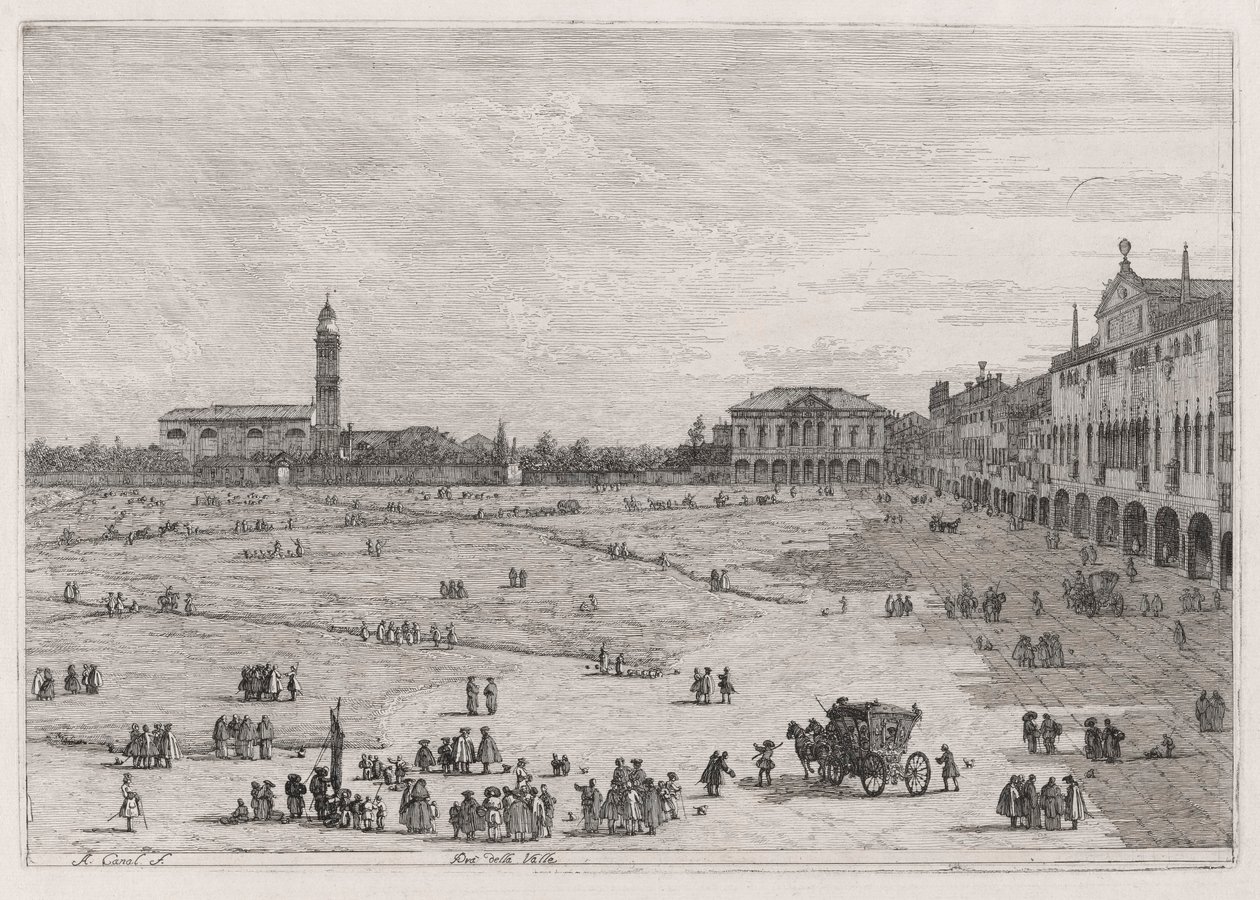 Prato della Valle, from the series Vedute by Canaletto (Giovanni Antonio Canal)