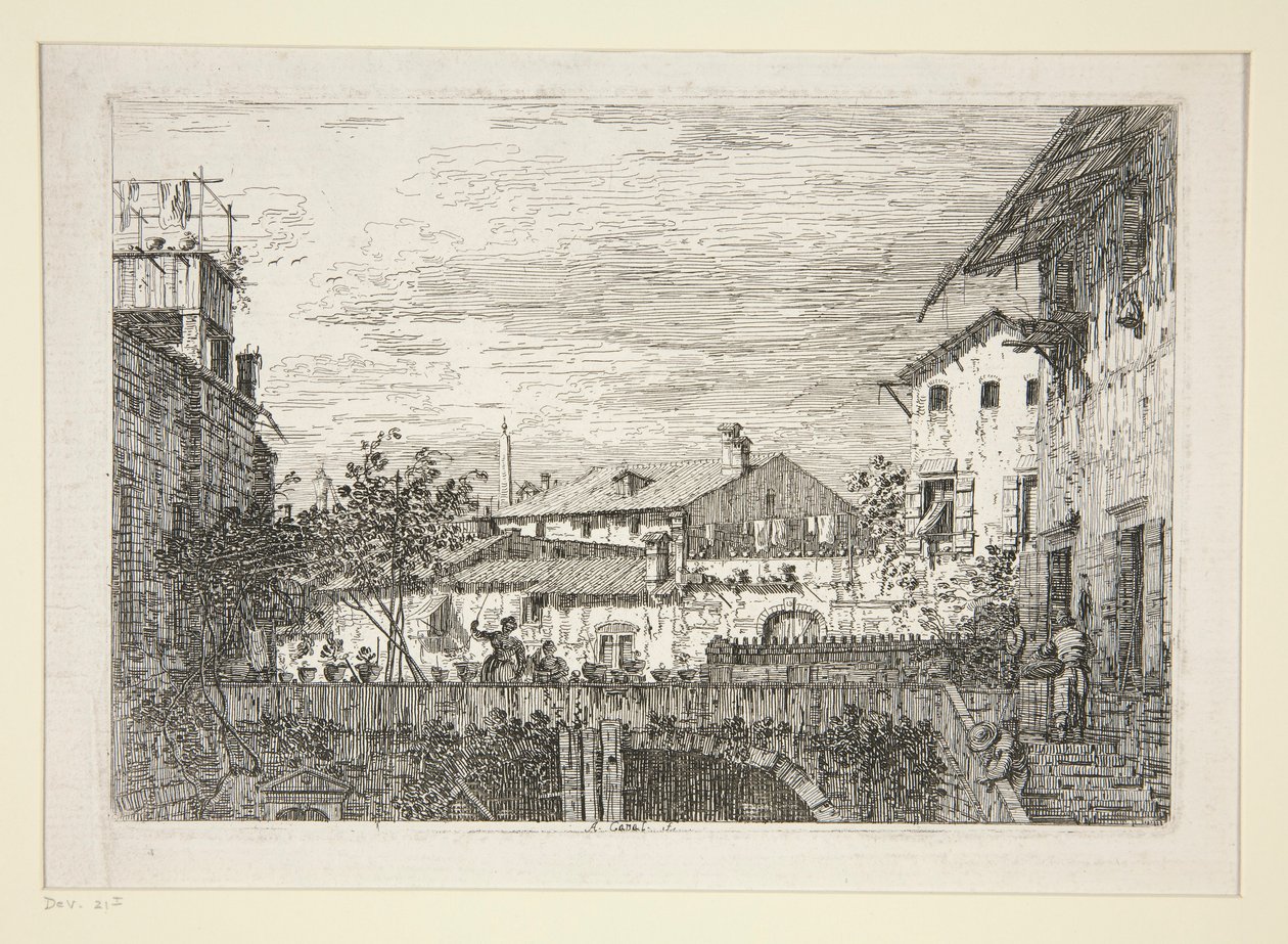 The Terrace, from the Series Views by Canaletto (Giovanni Antonio Canal)