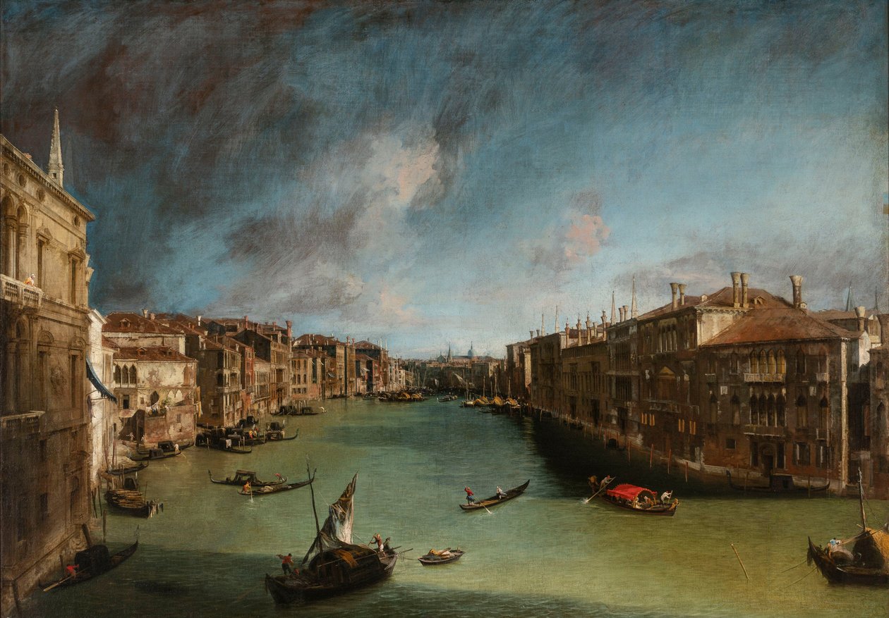 Grand Canal from Palazzo Balbi towards the Rialto by Canaletto
