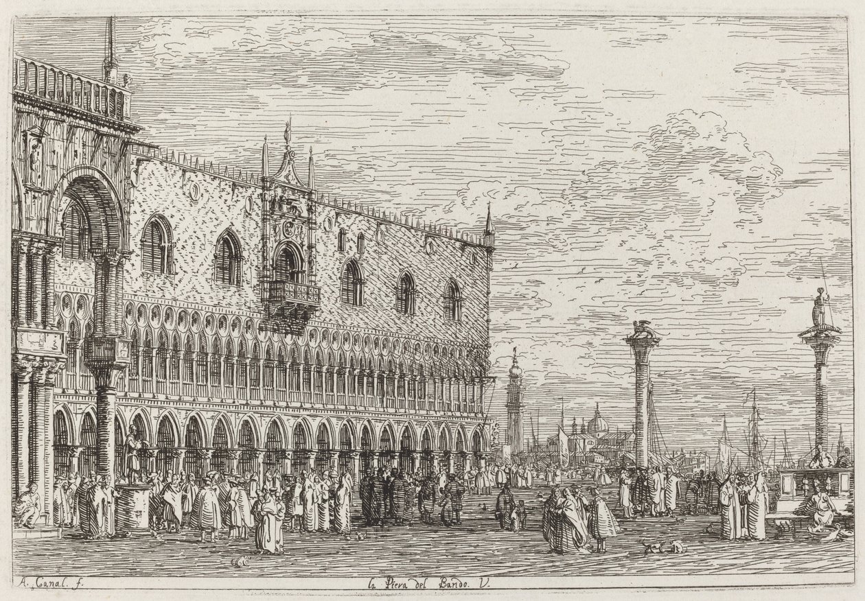 La Piera del Bando. V. [lower right] by Canaletto