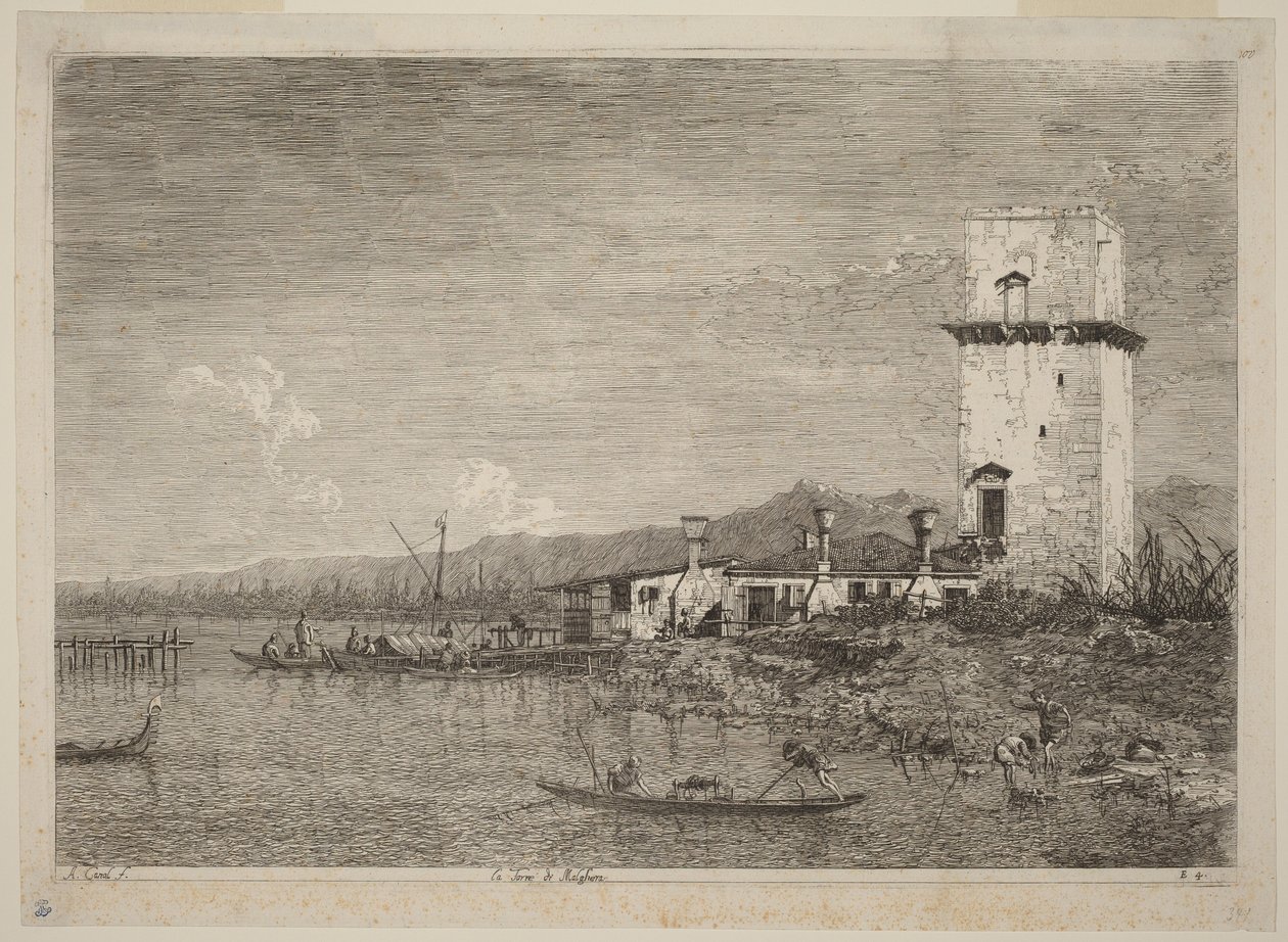 The Tower of Malghera by Canaletto