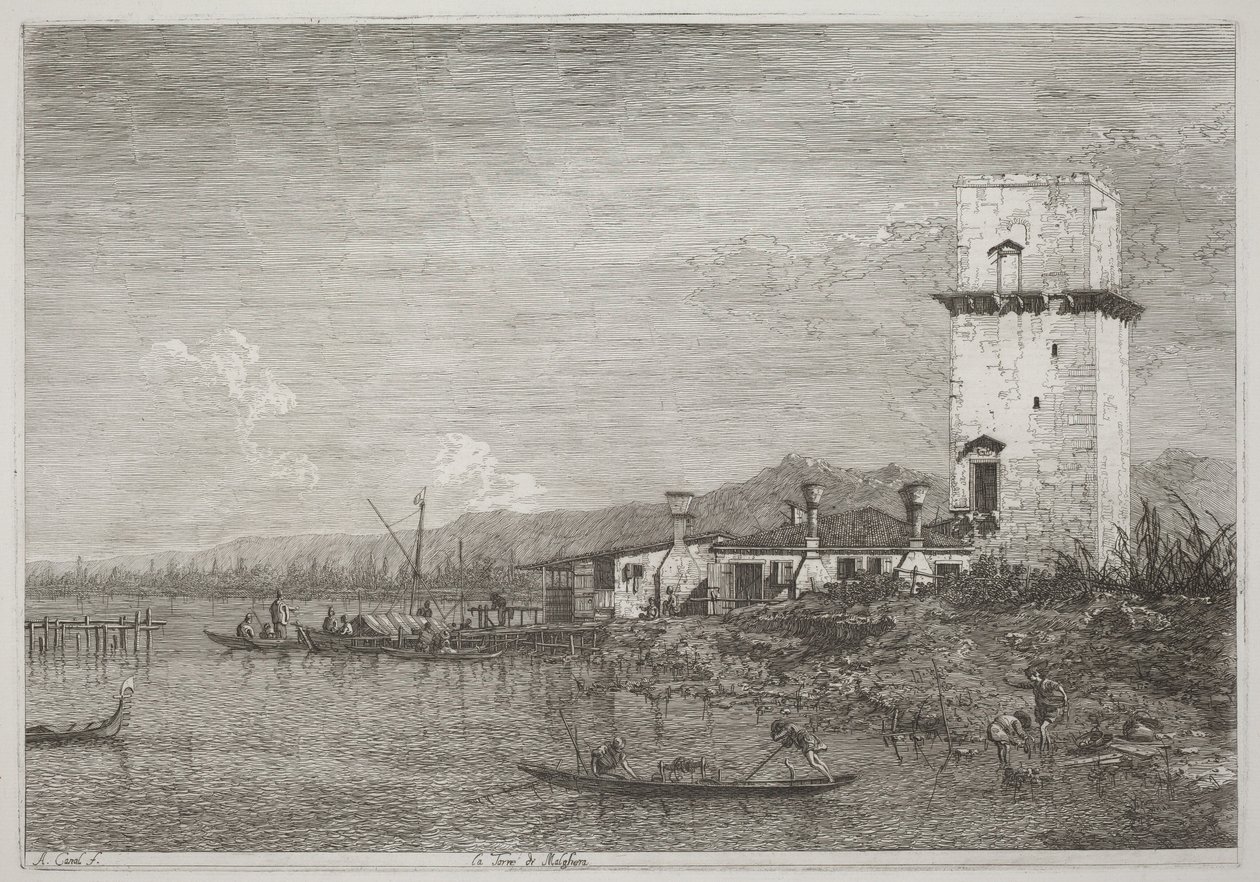 The Tower of Malghera by Canaletto