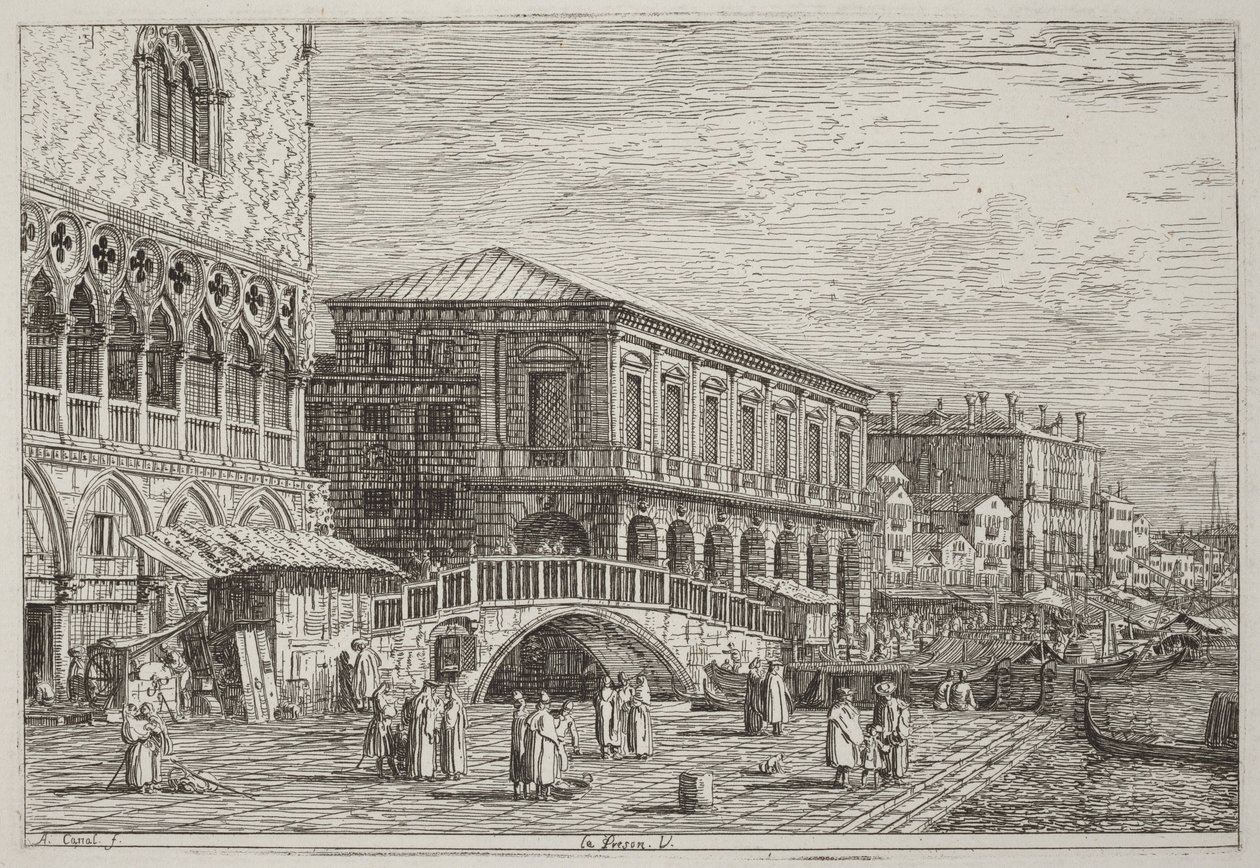 The Prison. V. by Canaletto